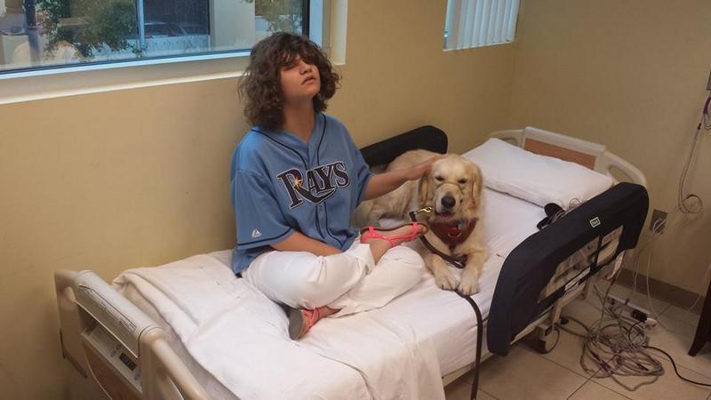 Becky and Thule in the hospital